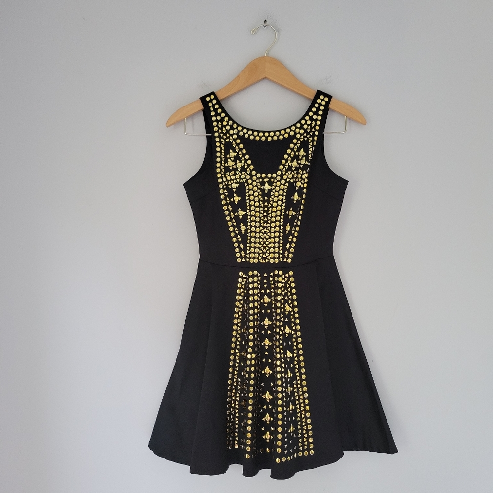 Mika & Gala Beaded Fit Flare Dress